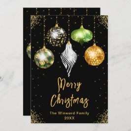 Safari Print Ornaments Merry Christmas Julkort