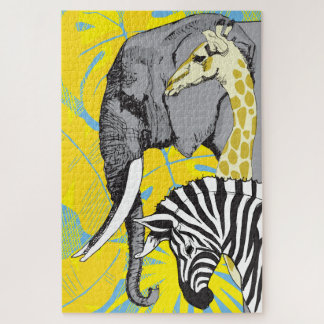Safari Puzzle 20 x 30 för färgblinda Pussel