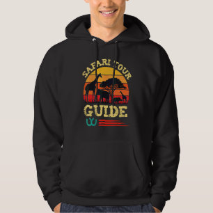 Safari Resläder Djur Zoo Vild Afrika Noshörning Hoodie
