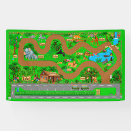 Safari Road for Cars 3x5 Banner