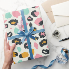 Safari Rosa Pastel Leopard Spots Presentpapper