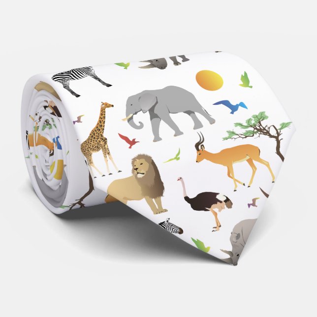 Safari Savanna Animals Mönster Slips (Rullad)