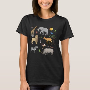 Safari Savanna Många djur T Shirt