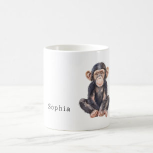 Safari Schimpans Djur Djungel Kaffemugg