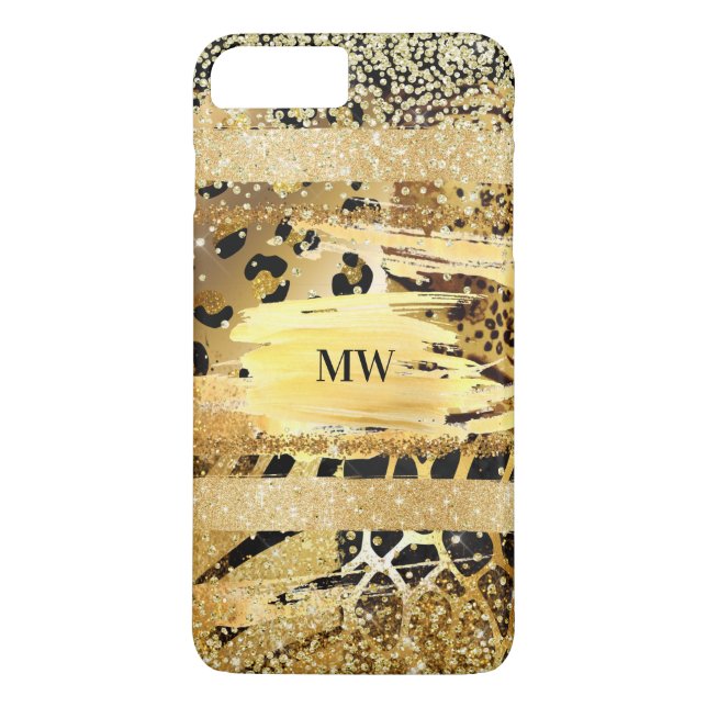 Safari skin mönster shimmer glitter Case-Mate iPhone skal (Baksida)