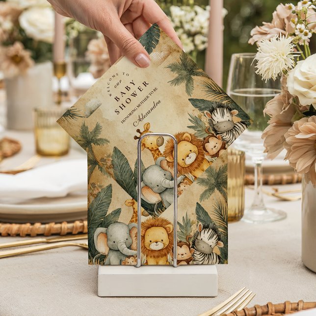 Safari Skogs Djur Baby Shower Pappersservett (Skapare uppladdad)