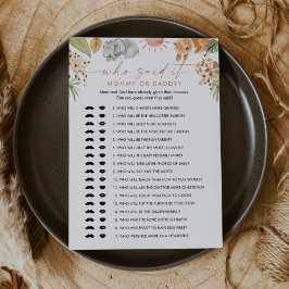 SAFARI som sa att det var Mamma pappa Baby-spelkor Inbjudningar