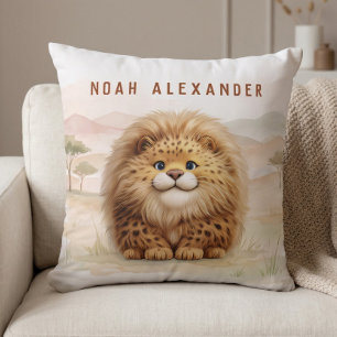 Safari Söt Zuberi Den Fluffiga Leoparden Namn Barn Kudde