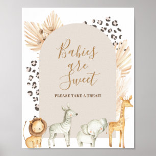Safari Spädbarn är sötat, ta en behandling Poster