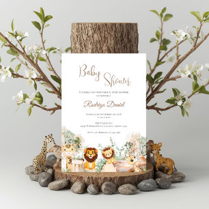 Safari Spain Baby Shower Boy-inbjudan Inbjudningar