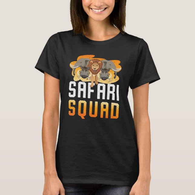 Safari Squad African Animal Family Vacation Resa T Shirt (Framsida)