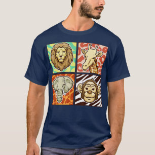 Safari Squad African Animals Funny Zoo Wildlife Ad T Shirt