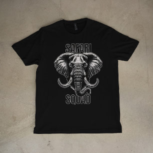 Safari Squad African Elephant Zoo Äventyr T Shirt