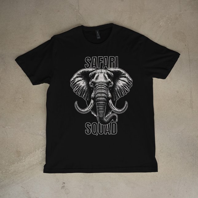 Safari Squad African Elephant Zoo Äventyr T Shirt (Skapare uppladdad)