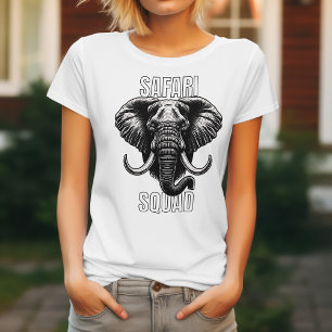 Safari Squad African Elephant Zoo Äventyr T Shirt