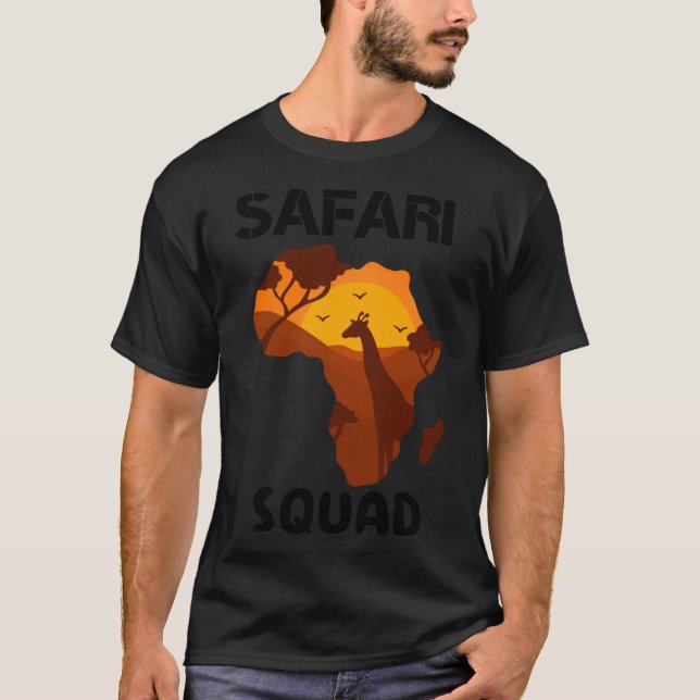 Safari Squad African Family Vacation Summer Vacay  T Shirt (Framsida)