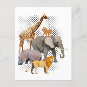 Safari Squad African Safari Animals Funny Zoo Anim Tilläggskort