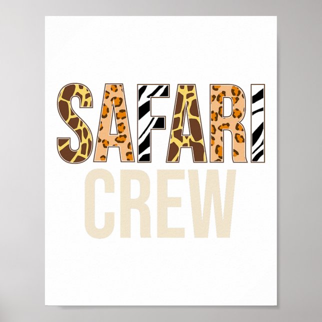 Safari Squad Animals Zoo Wildlife Zoo Halloween Co Poster (Framsidan)