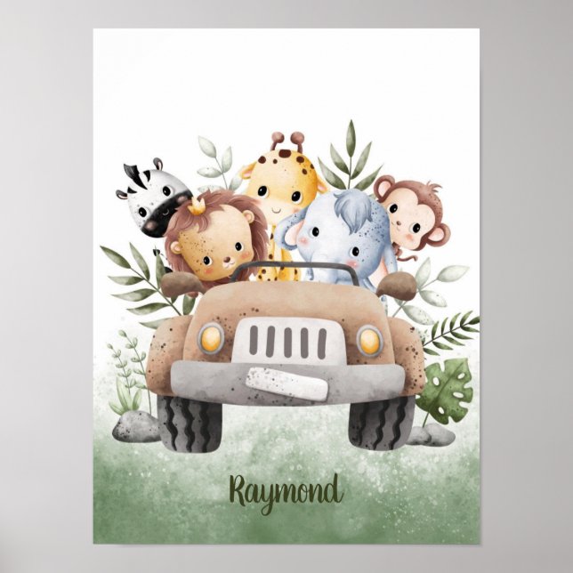 Safari Squad Äventyr Anpassningsbar Poster (Framsidan)