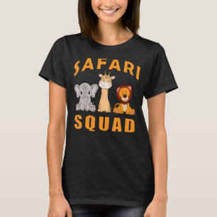 Safari Squad baby elefant lejon och giraffe T Shirt
