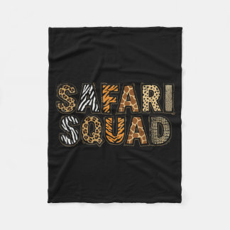 Safari Squad Djurtryck Zoouppassare Besättning Män Fleecefilt