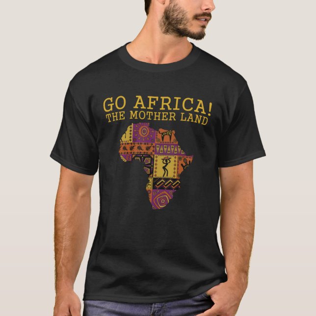 Safari Squad Karta av Afrika Animals Zoo T Shirt (Framsida)