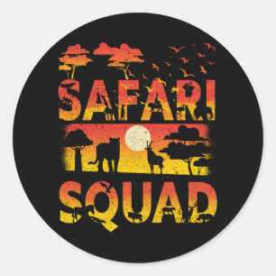 Safari Squad Zoo African Animals Runt Klistermärke