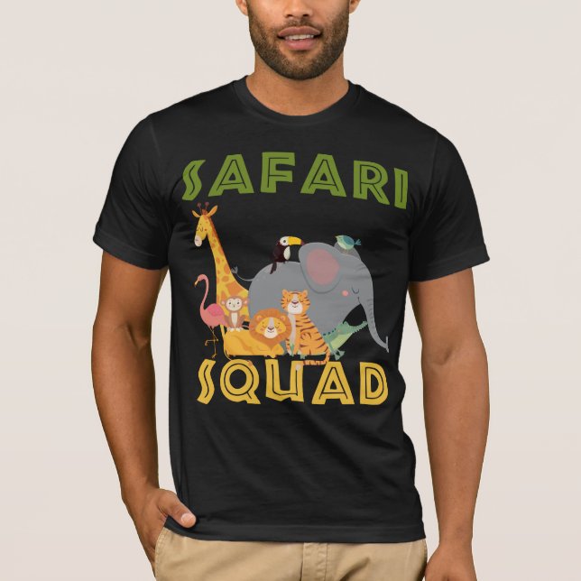 Safari Squad Zoo Animal Family Vacacation T Shirt (Framsida)