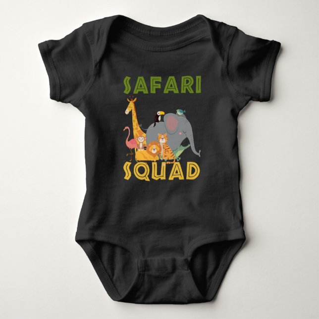 Safari Squad Zoo Animal Family Vacation T Shirt (Framsida)