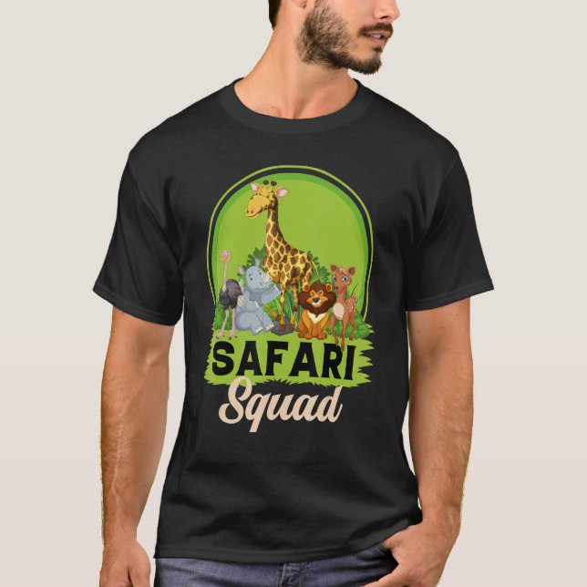 Safari Squad Zoo Animals T Shirt (Framsida)