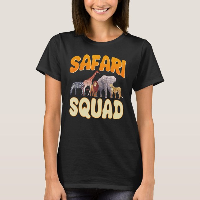 Safari Squad Zookeer Zookeeping Wildlife Animal Ke T Shirt (Framsida)