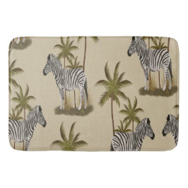 Safari Style Zebror & Palmer Badrumsmatta