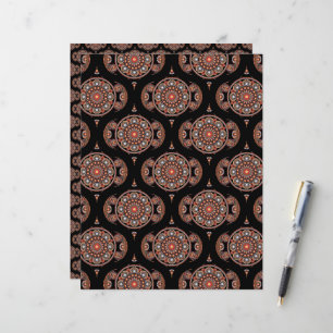 Safari Sunset Bohemian Star Fall Mandala Retro 70 