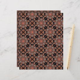 Safari Sunset Bohemian Star Fall Mandala Tiled