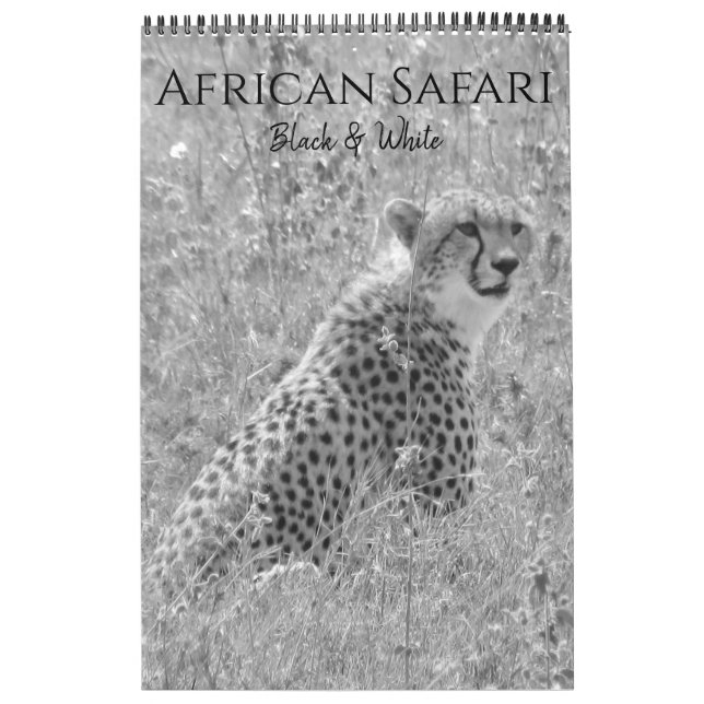 safari svart & vitt kalender (Omslag)