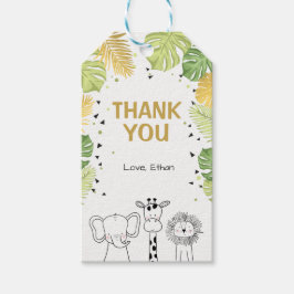 Safari tack för att du föredrar märkrn Jungle Zoo  Presentetikett