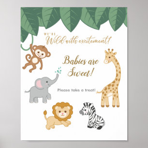 Safari Theme Baby Shower Ta ett prov Poster