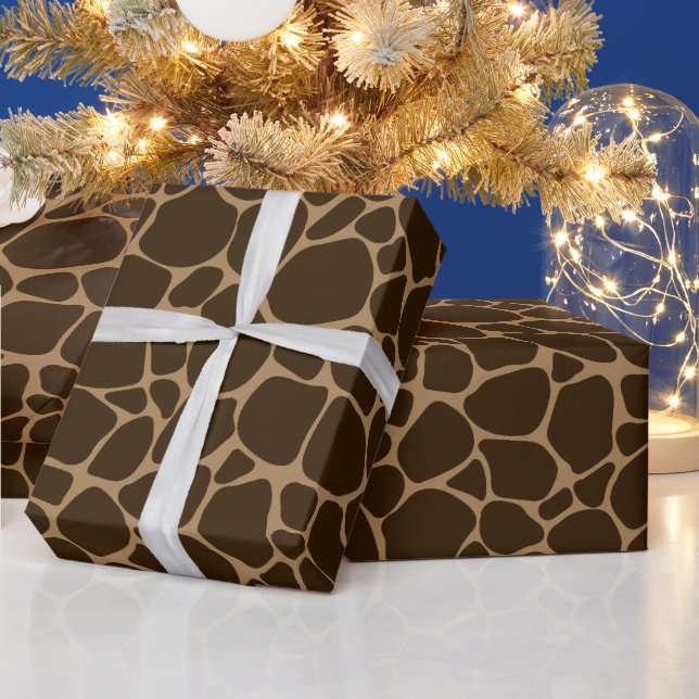 Safari Theme | Giraffe Print Gift Presentpapper (Helgdagar)