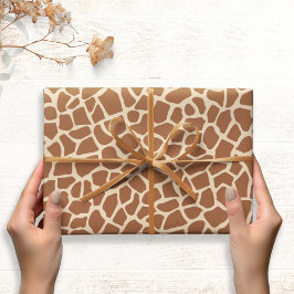 Safari Theme Light Giraffe Animal Print Presentpapper