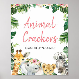 Safari Thned Födelsedagsfest Poster tecken