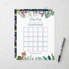 Safari Tiger Bingo Baby Shower Game