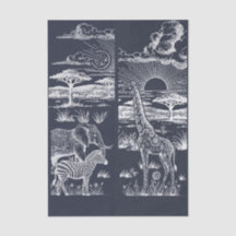 Safari Toile, Baby Wild Adventure Navy
