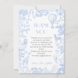 Safari Toile De Jouy Baby Shower - tack för ditt k
