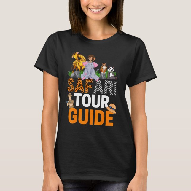 Safari Tour Guide Afrika 3 T Shirt (Framsida)