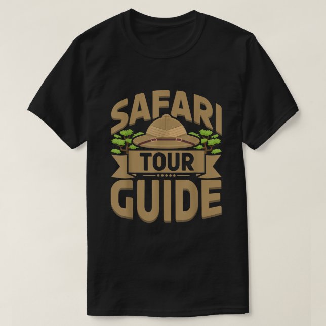 Safari Tour Guide Costume Afrika Zoo Outfit Safari T Shirt (Design framsida)