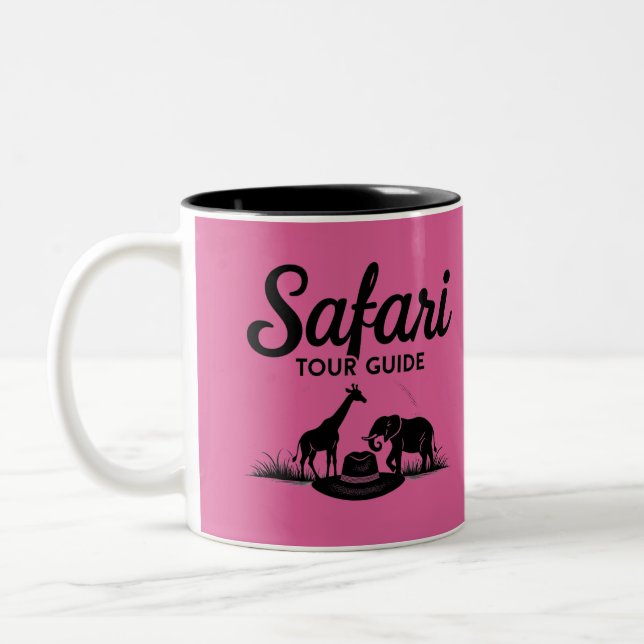 Safari Tour Guide Gift Två-Tonad Mugg (Vänster)