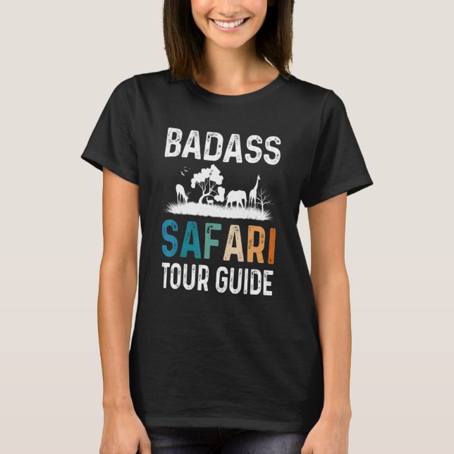 Safari Tour Guide Nature Fanatic Jungle Safari T Shirt (Framsida)