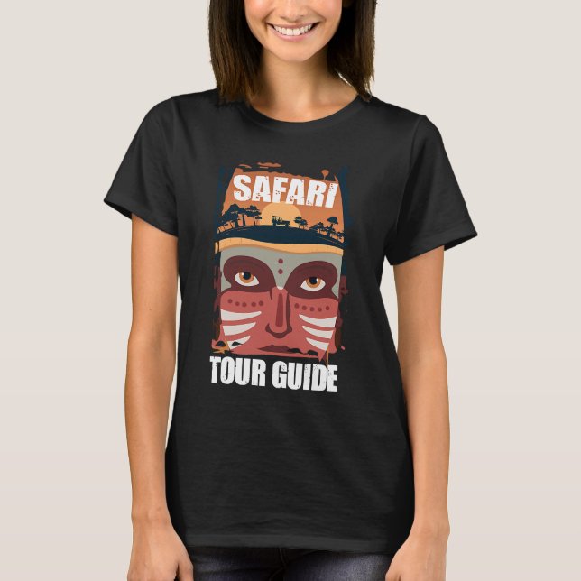 Safari Tour Guide Safari Outfit Safari Costume Saf T Shirt (Framsida)
