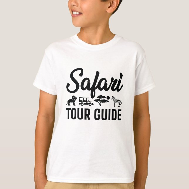 Safari Tour Guide T Shirt (Framsida)