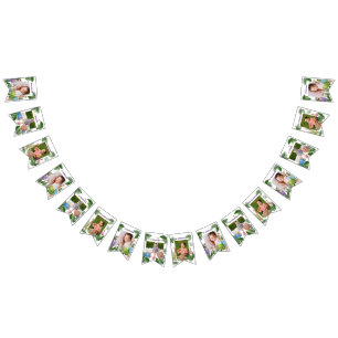 Safari Tropical Animals Anpassade Varje månad Foto Vimplar